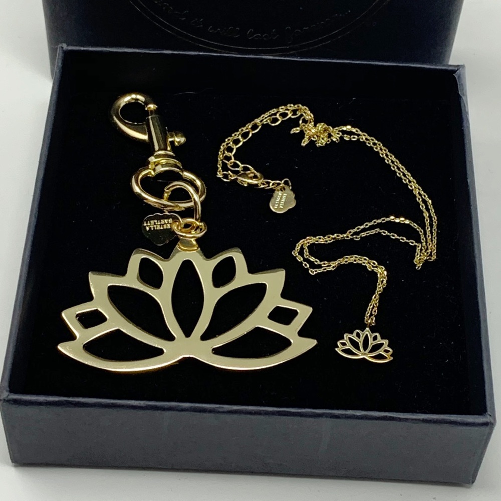 2pc. Set Katie Mullally Gold Charm Necklace & Clip